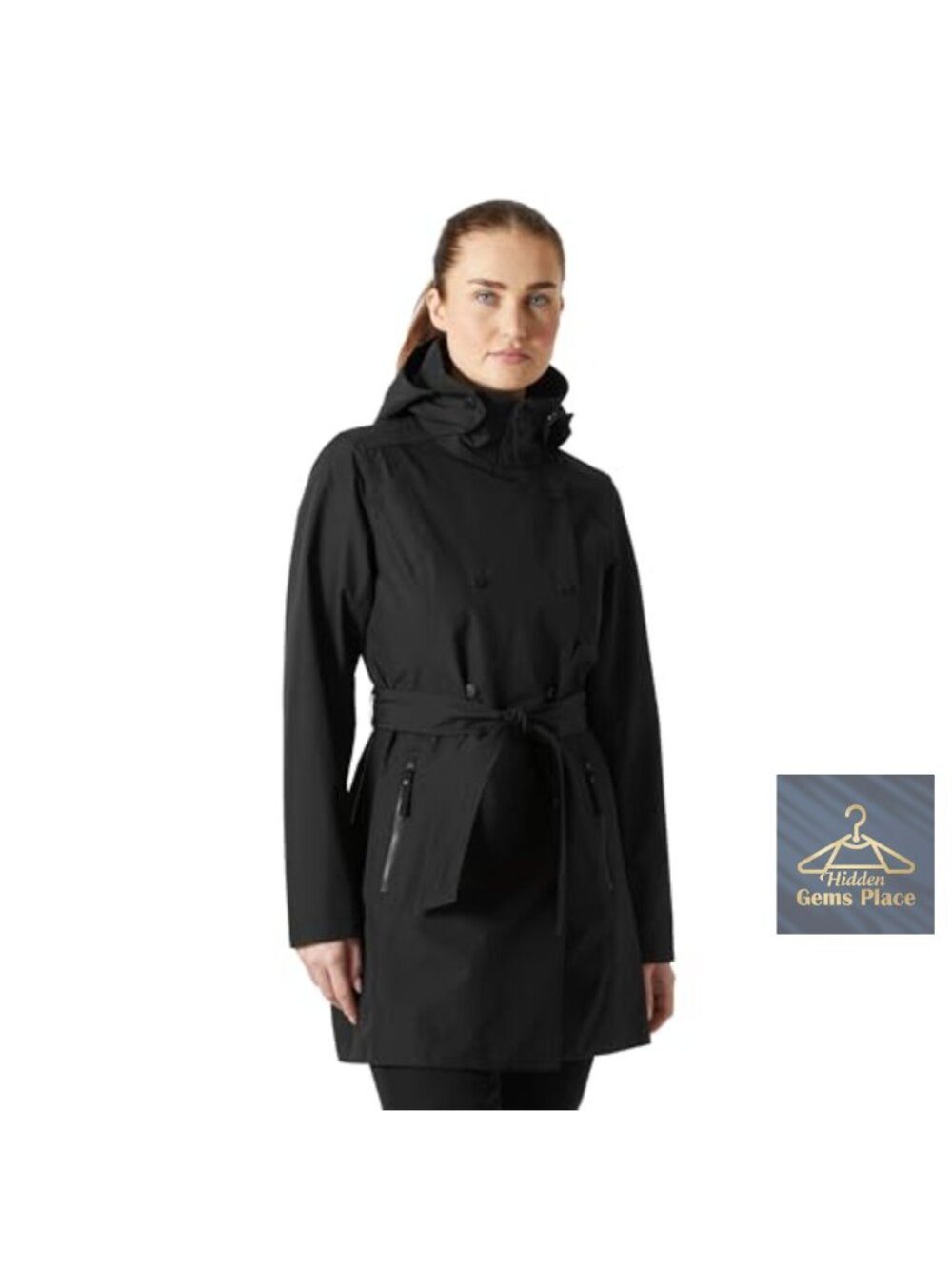 Helly Tech Waterproof Trench Coat with Hood